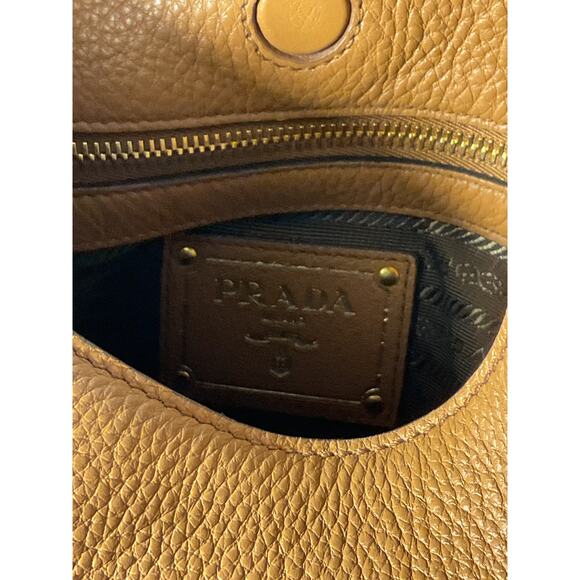 Prada 'Vitello' Brown Leather Phenix Shoulder Bag - Picture 5 of 6
